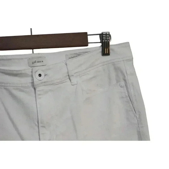 J Jill Jeans Size 10 Authentic Fit Slim Ankle White Denim Preppy Stretch - Picture 6 of 12